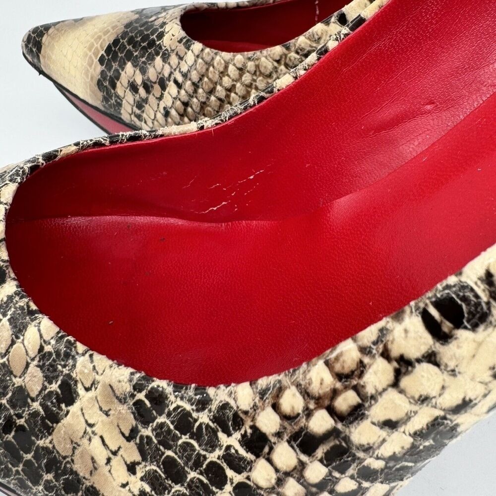 GUESS Womens Stiletto Snake Animal Print Party Shoes Pump Heel US 8.5M Y2K 90s - Picture 5 of 16